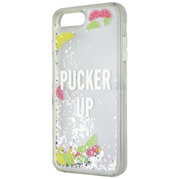 Kate Spade Clear Liquid Glitter Case for Apple iPhone 8 Plus/7 Plus - Pucker Up
