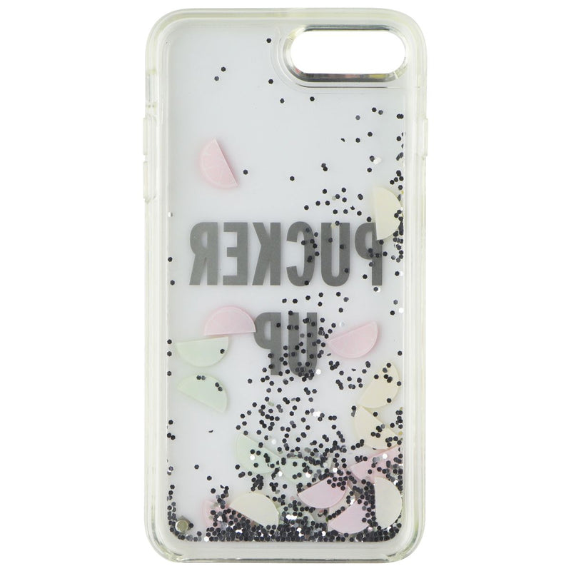 Kate Spade Clear Liquid Glitter Case for Apple iPhone 8 Plus/7 Plus - Pucker Up