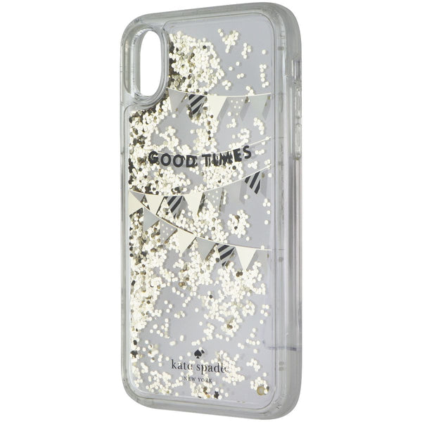 Kate Spade Liquid Glitter Hard Case for Apple iPhone XR - Good Times Gold Foil