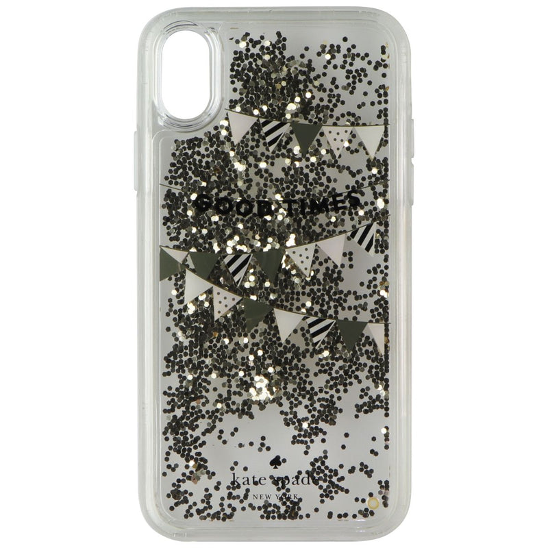 Kate Spade Liquid Glitter Hard Case for Apple iPhone XR - Good Times Gold Foil