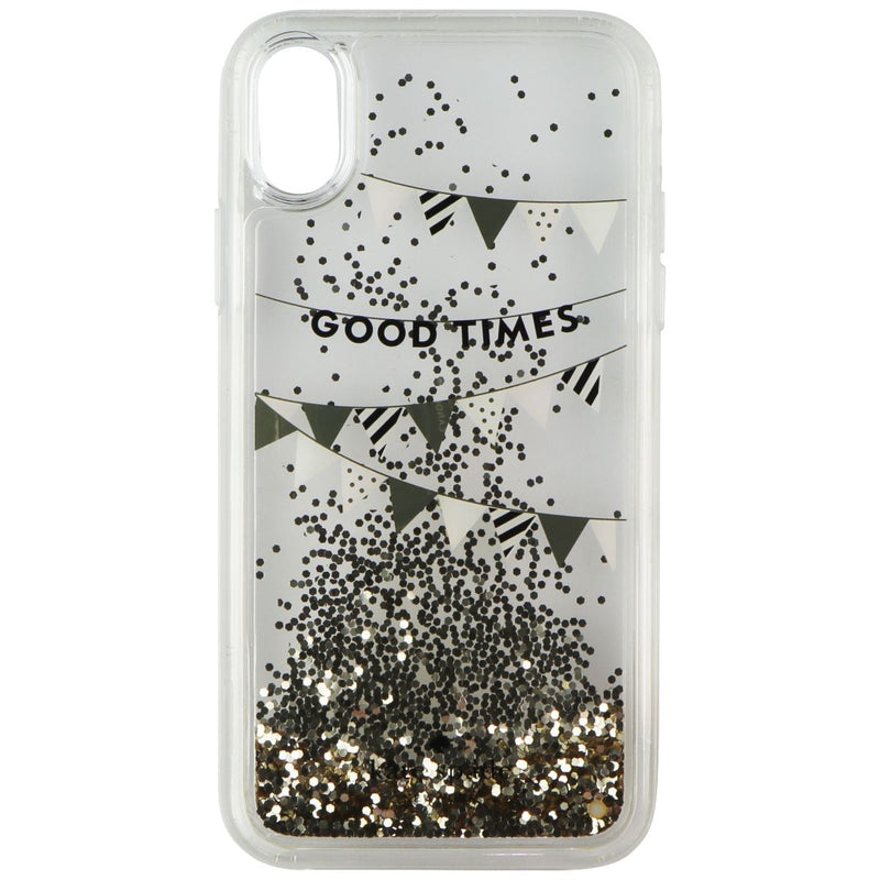 Kate Spade Liquid Glitter Hard Case for Apple iPhone XR - Good Times Gold Foil