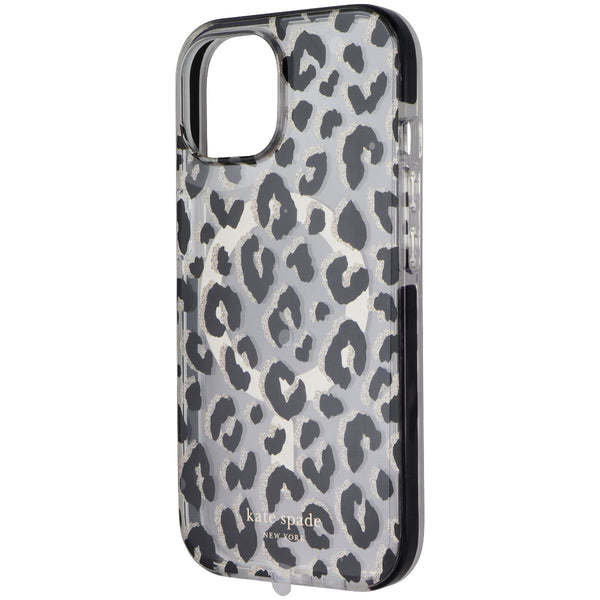 Kate Spade Case for MagSafe for Apple iPhone 15 - City Leopard Black