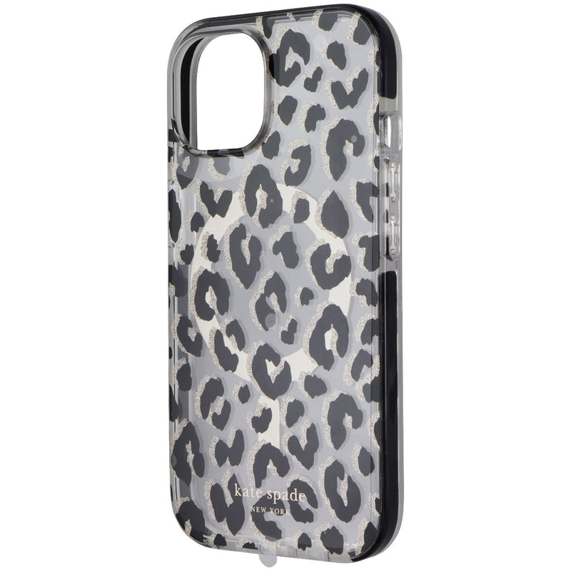 Kate Spade Case for MagSafe for Apple iPhone 15 - City Leopard Black