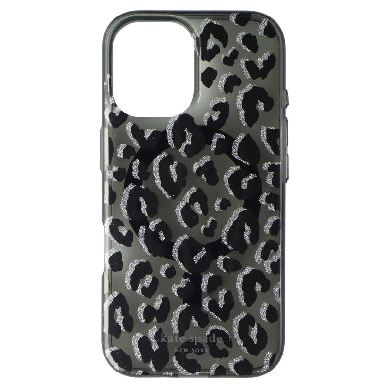 Kate Spade Protective Case for MagSafe for iPhone 16 - Black City Leopard