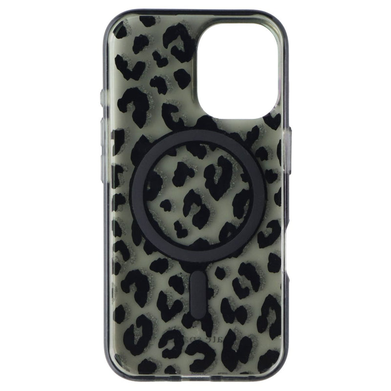 Kate Spade Protective Case for MagSafe for iPhone 16 - Black City Leopard