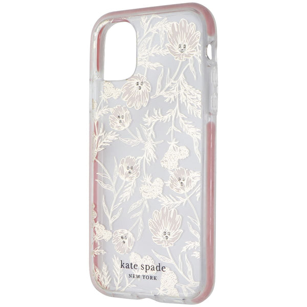 Kate Spade Defensive Hardshell Case for Apple iPhone 11 - Blossom Pink/Gold Gems