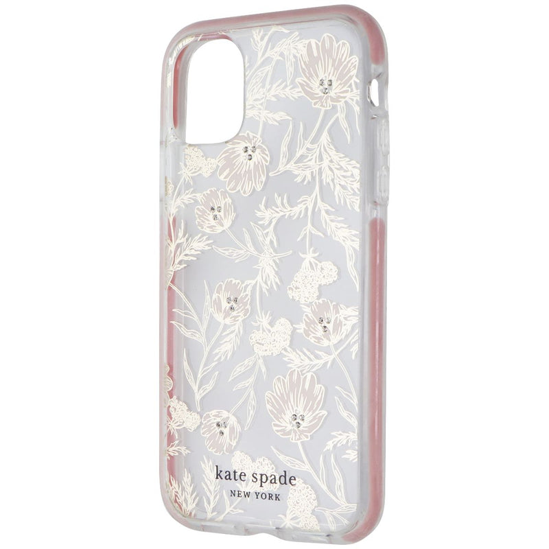 Kate Spade Defensive Hardshell Case for Apple iPhone 11 - Blossom Pink/Gold Gems