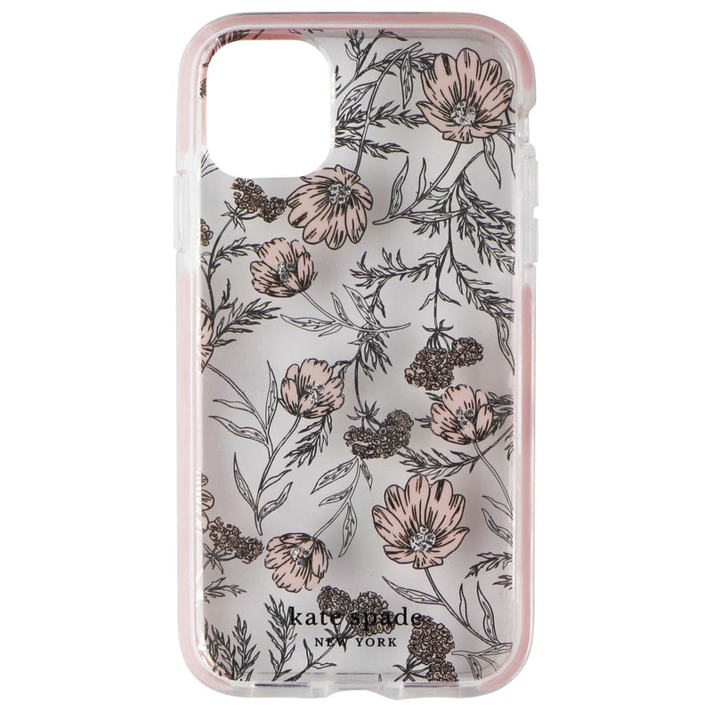 Kate Spade Defensive Hardshell Case for Apple iPhone 11 - Blossom Pink/Gold Gems