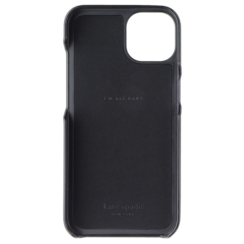 Kate Spade Wrap Folio Series Case for Apple iPhone 13 - Leopard Flocked Black