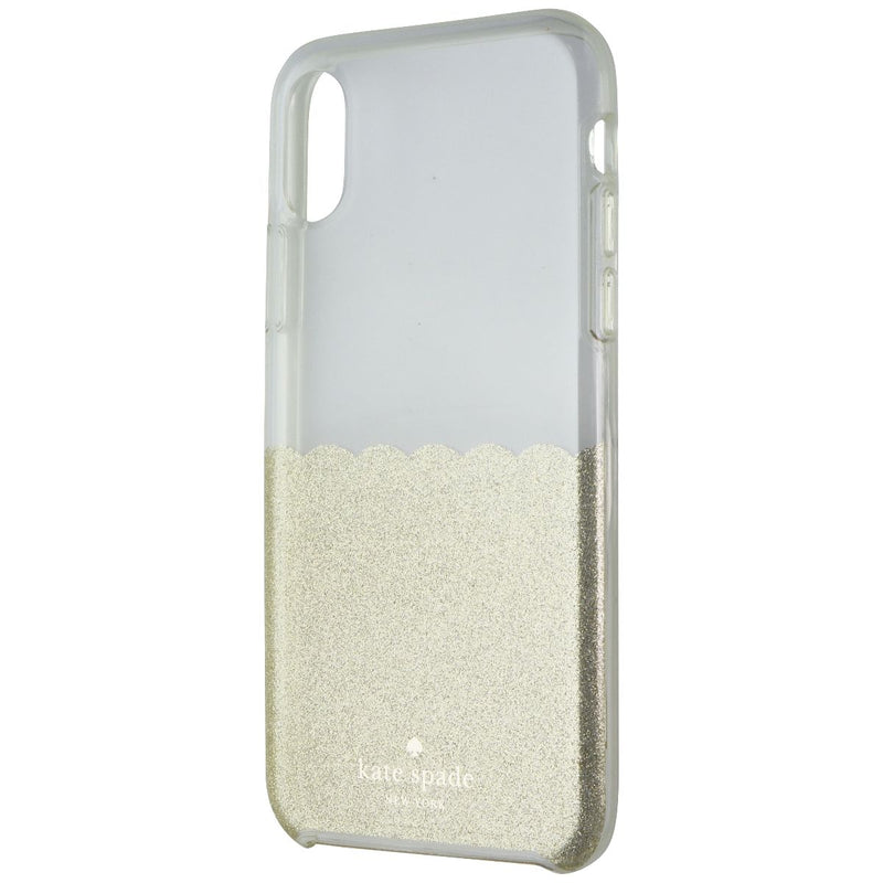 Kate Spade Ring Stand and Case for Apple iPhone X/iPhone XS - Clear/Gold Glitter