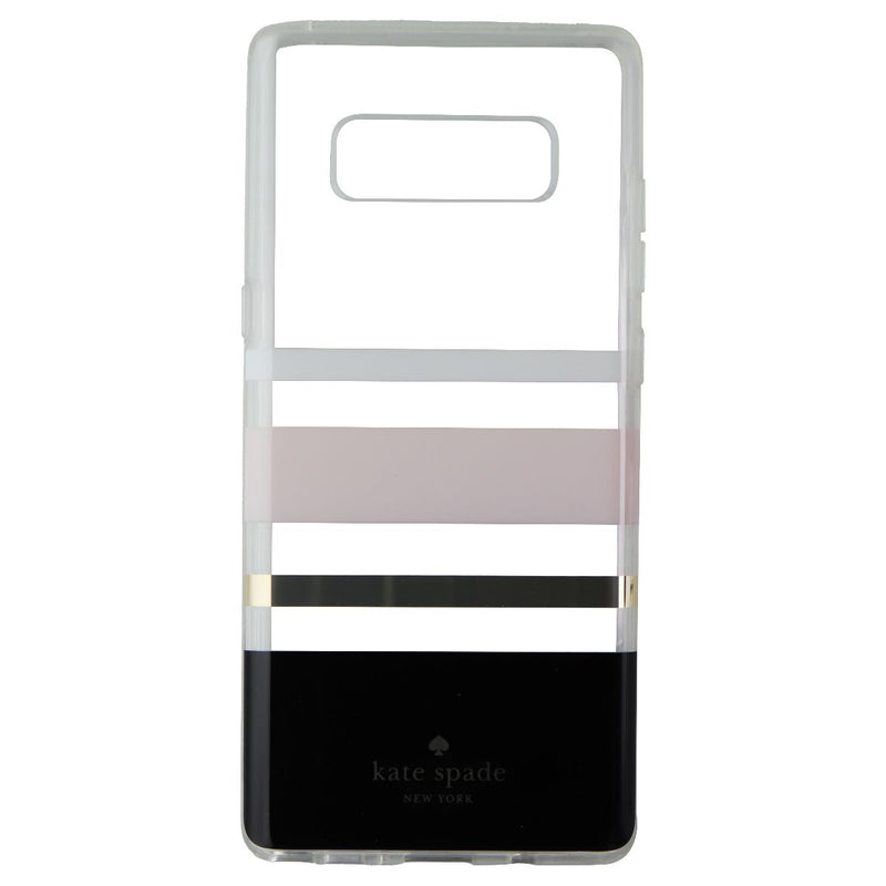Kate Spade Flexible Hardshell Case for Galaxy Note8 - Pink/Gold/Blk/Clear Stripe