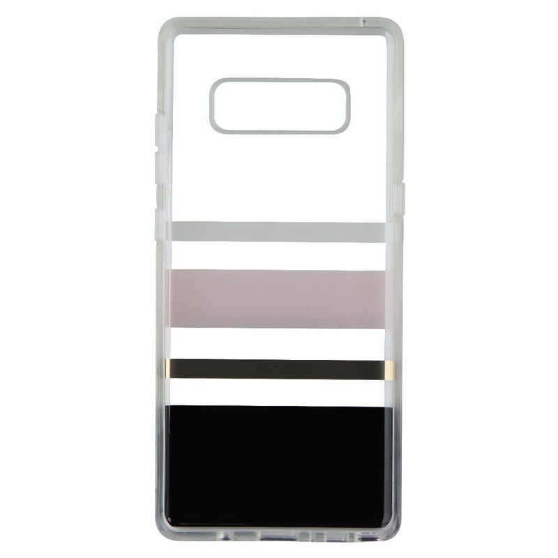 Kate Spade Flexible Hardshell Case for Galaxy Note8 - Pink/Gold/Blk/Clear Stripe