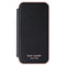 Kate Spade Wrap Folio Wallet Case for Apple iPhone 13 - Black/Pink Trim
