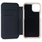 Kate Spade Wrap Folio Wallet Case for Apple iPhone 13 - Black/Pink Trim