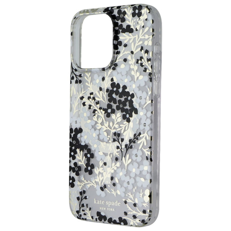 Kate Spade Case for MagSafe for iPhone 15 Pro Max - Multi Floral Black and White