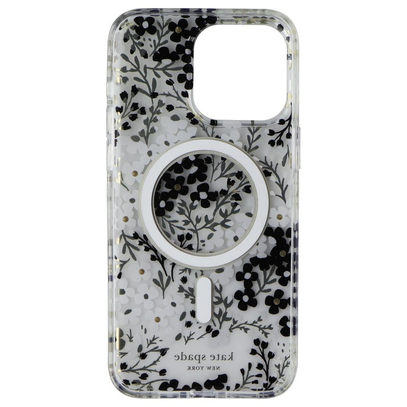 Kate Spade Case for MagSafe for iPhone 15 Pro Max - Multi Floral Black and White