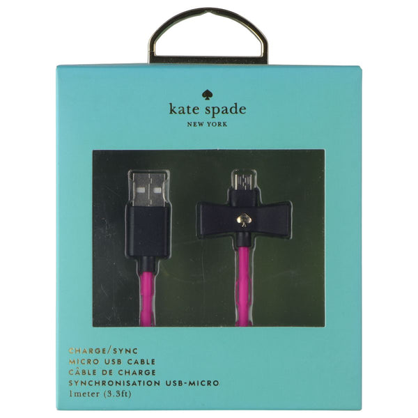 Kate Spade New York (3.3-Ft) Charge/Sync Micro-USB Cable - Pink/Black