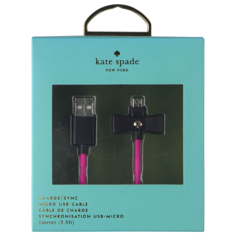 Kate Spade New York (3.3-Ft) Charge/Sync Micro-USB Cable - Pink/Black