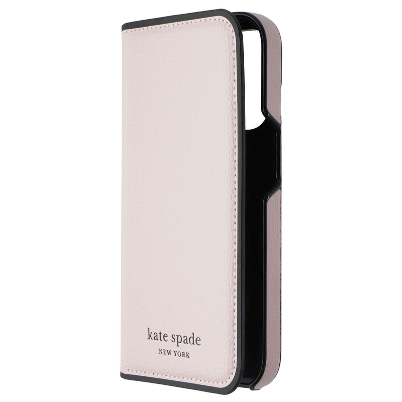 Kate Spade Wrap Folio Case for Apple iPhone 14 Pro - Pale Vellum/Black Bumper