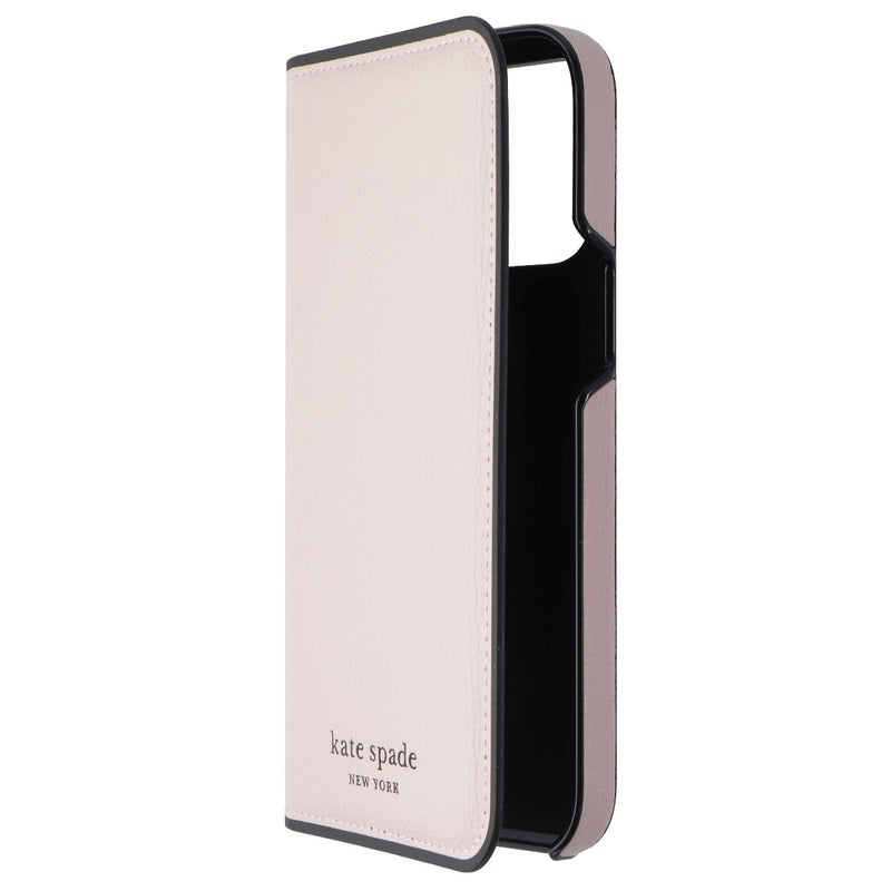 Kate Spade Wrap Folio Case for iPhone 14 Pro Max - Pale Vellum/Black Bumper