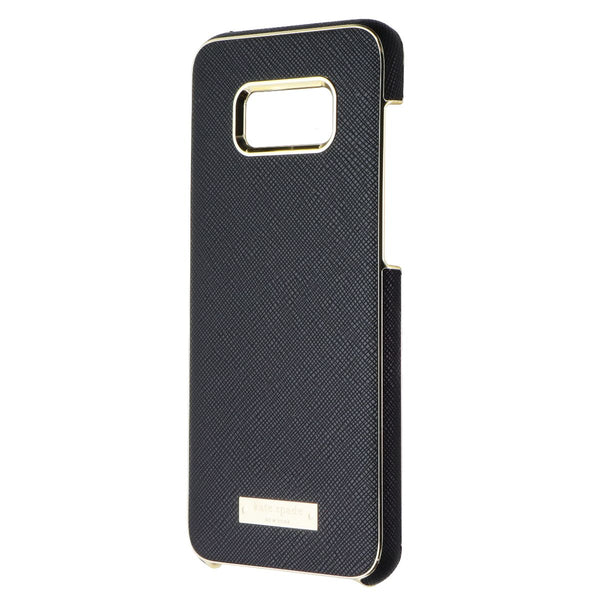 Kate Spade NY Wrap Series Case for Galaxy S8+ (S8 Plus) - Saffiano Black - Gold