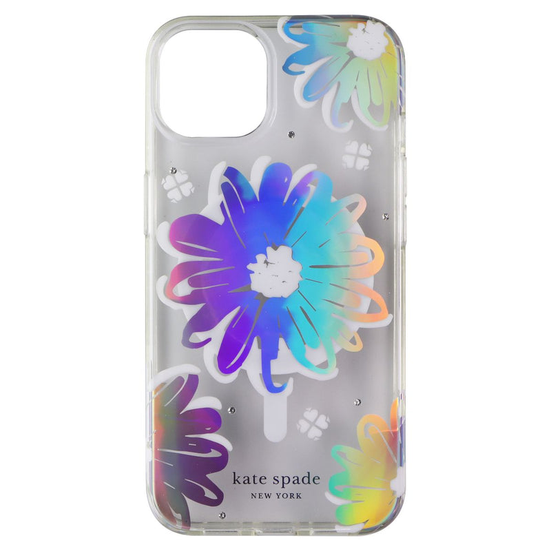 Kate Spade Hardshell Case for MagSafe for iPhone 13 - Daisy Iridescent Foil
