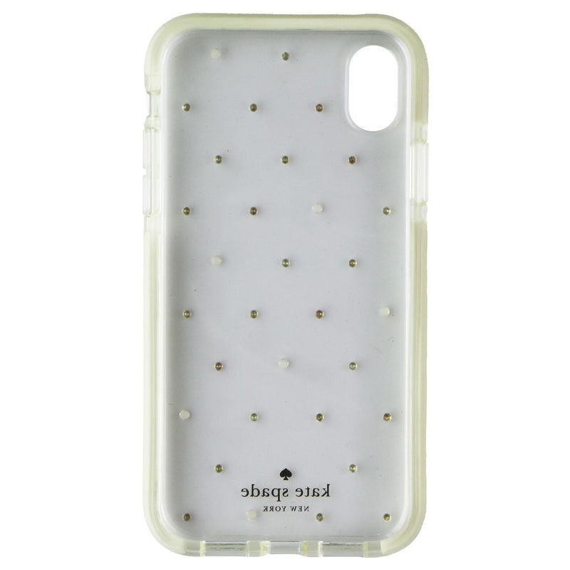 Kate Spade Defensive Hardshell Case for Apple iPhone XR - Clear / Pin Dot Gems