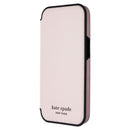 Kate Spade Wrap Folio Wallet Case for Apple iPhone 13 - Pink/Black Trim