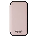 Kate Spade Wrap Folio Wallet Case for Apple iPhone 13 - Pink/Black Trim