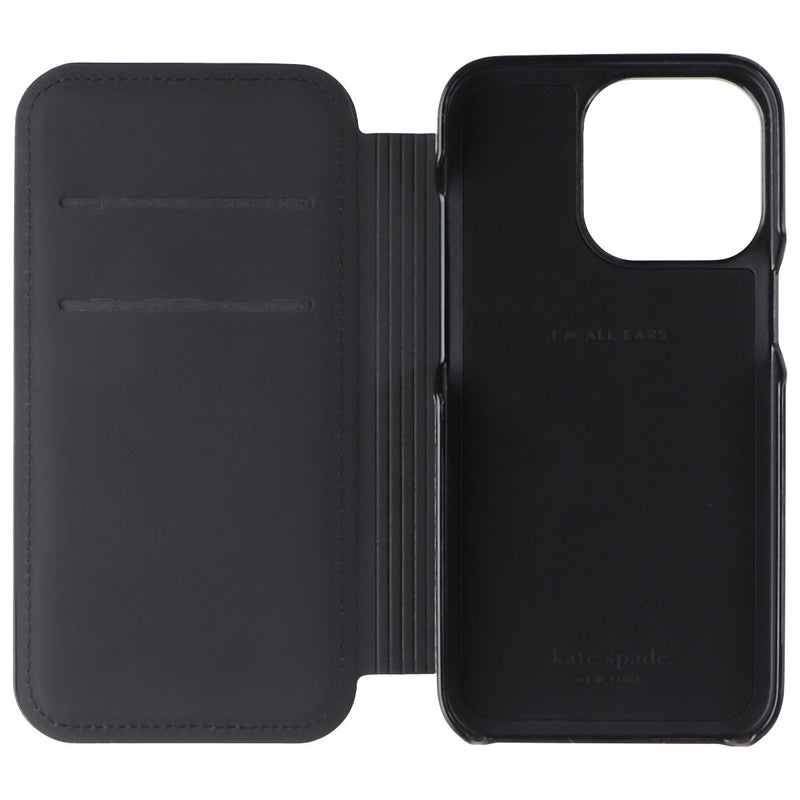 Kate Spade Wrap Folio Case for Apple iPhone 13 Pro - Pink Vellum Black