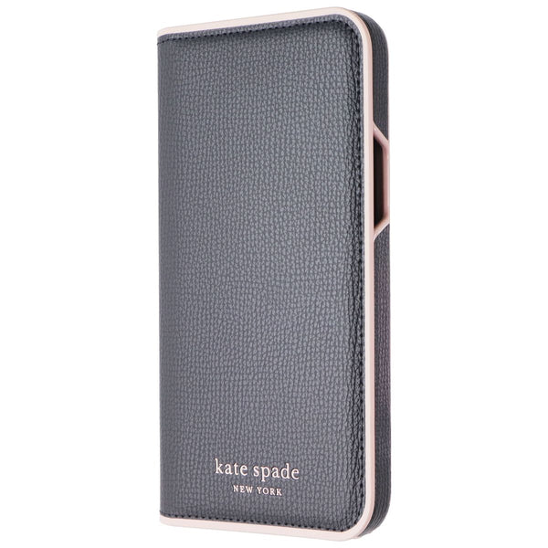 Kate Spade Wrap Folio for Apple iPhone 14 Plus - Black / Pale Vellum Bumper