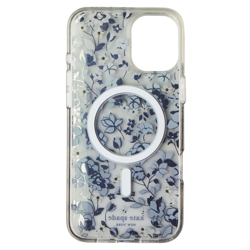 Kate Spade Protective Case for MagSafe for iPhone 16 Plus - Flowerbed Blue Gems