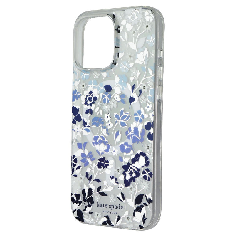 Kate Spade Protective Case (MagSafe) for iPhone 16 Pro Max - Flowerbed Blue Gems