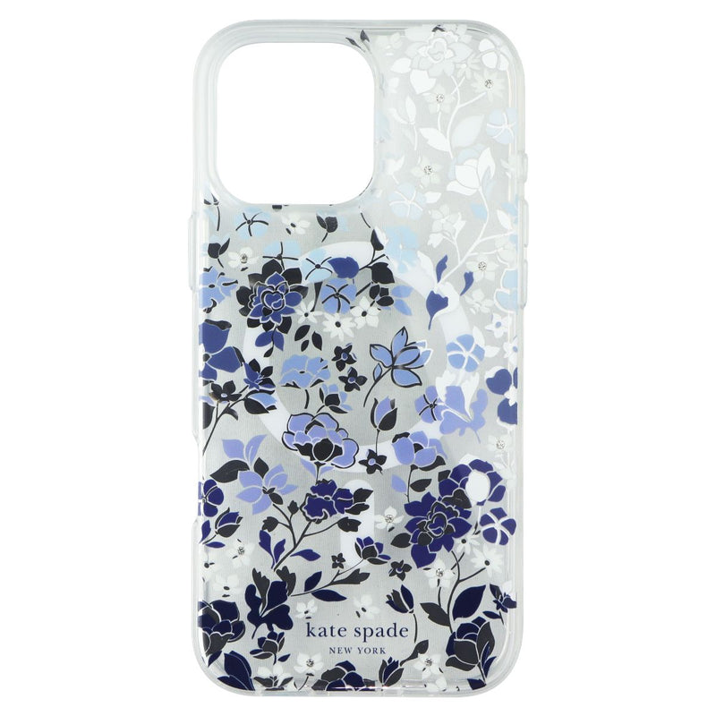 Kate Spade Protective Case (MagSafe) for iPhone 16 Pro Max - Flowerbed Blue Gems