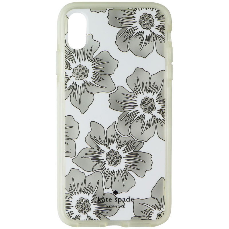 Kate Spade Hardshell Case for Apple iPhone XS Max - Clear White Floral / Gems