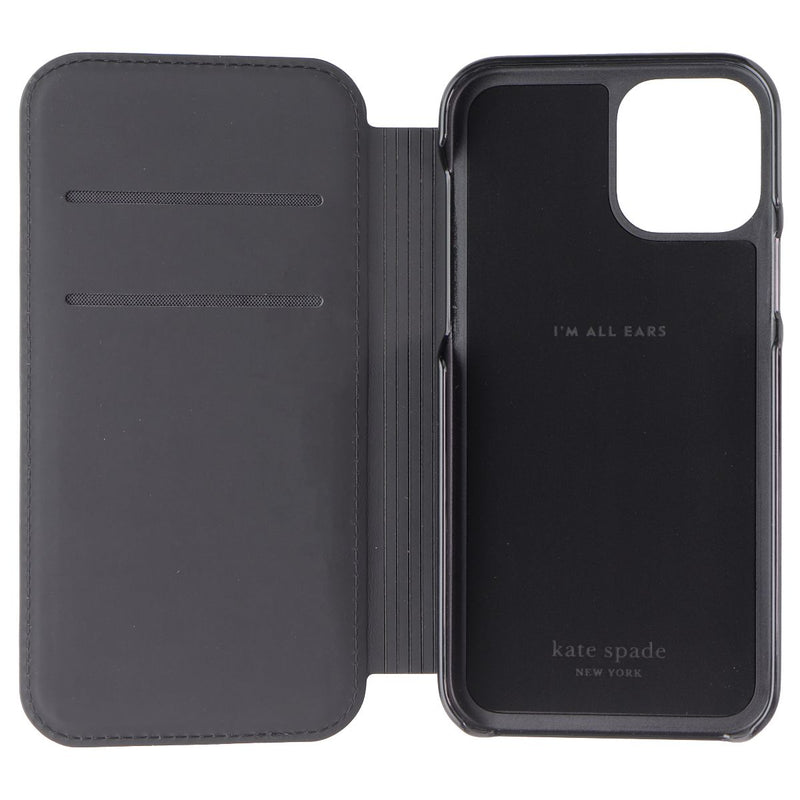Kate Spade Wrap Folio Wallet Case for Apple iPhone 12 / 12 Pro - Black Crumbs