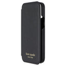 Kate Spade New York Wrap Folio Case for iPhone 12 mini - Black/Hearts & Flowers