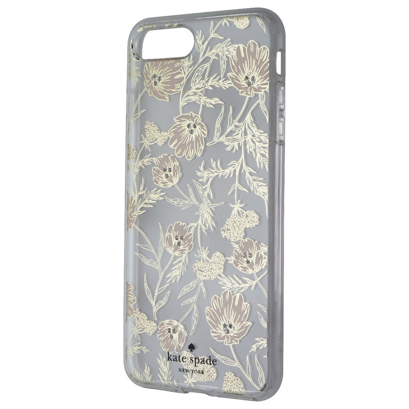 Kate Spade Hybrid Case for iPhone 8 Plus / 7 Plus - Clear / Pink Blossoms / Gems