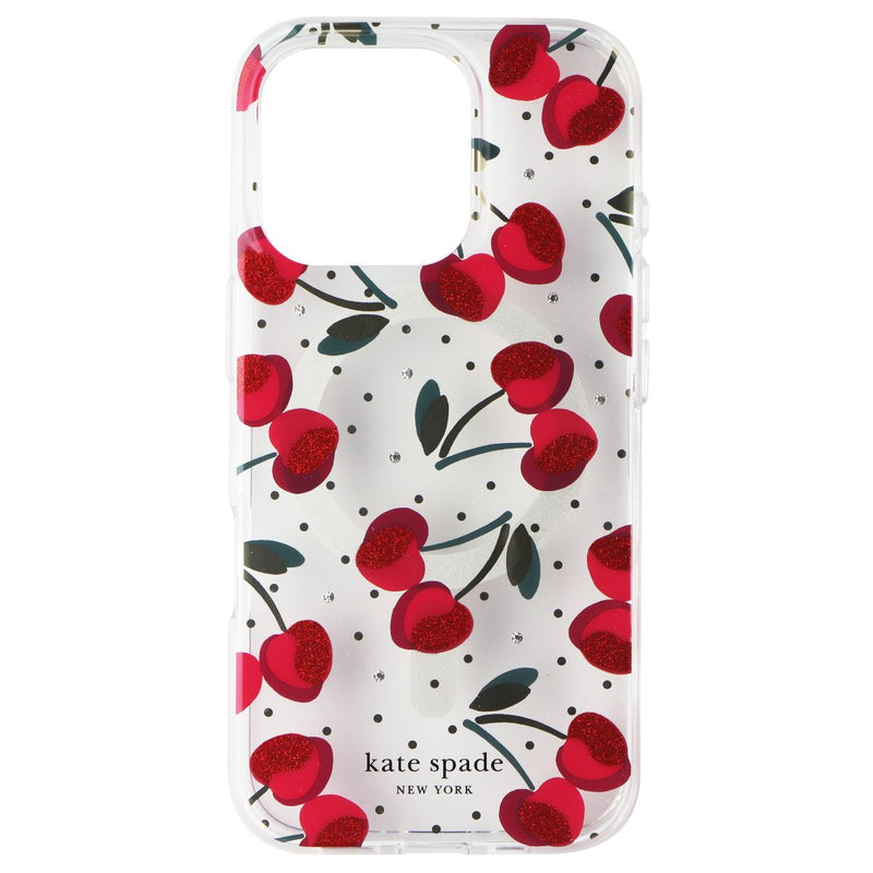 Kate Spade Case for MagSafe for Apple iPhone 16 Pro - Cherry Dot Gems
