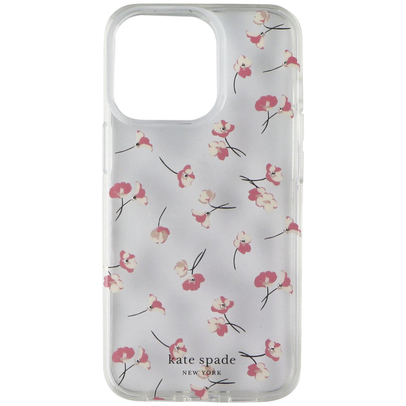 Kate Spade Protective Hardshell Case for iPhone 13 Pro - Falling Poppies Blush