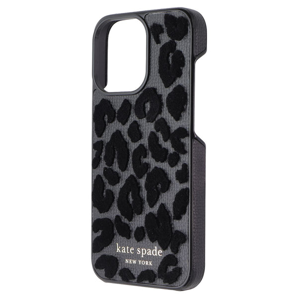 Kate Spade New York Wrap Case for iPhone 13 Pro - Leopard Flocked