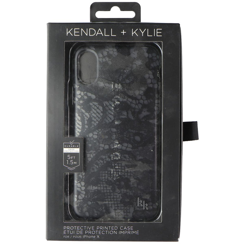Kendall + Kylie Protective Printed Case for Apple iPhone Xs/X - Black/Lace