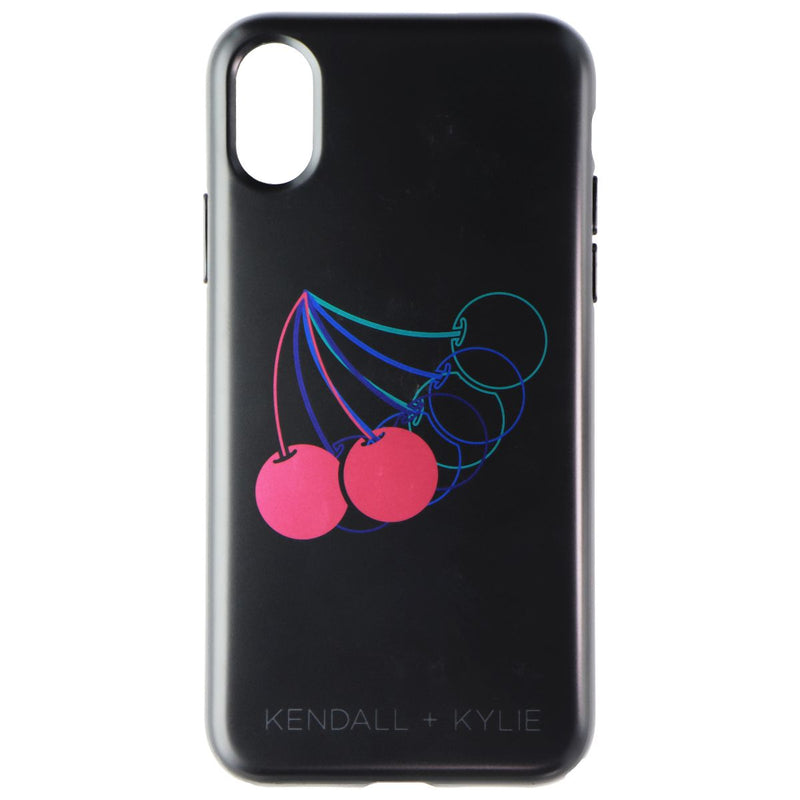 Kendall + Kylie Protective Printed Case for Apple iPhone X - Black/Multi Cherry