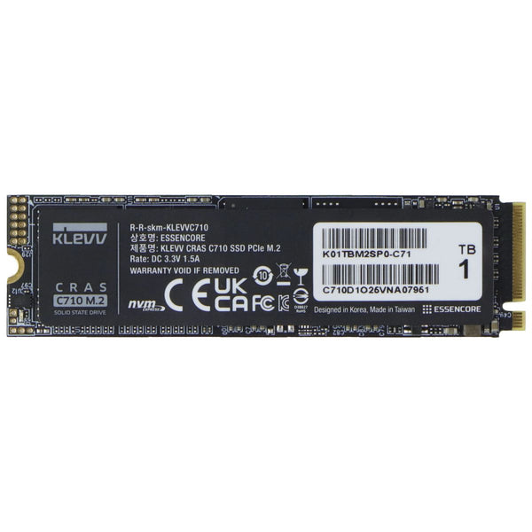 KLEVV (1TB) M.2 2280 NMVe PCIe Gen3x4 High Performance SSD (K01TBM2SP0-C71)