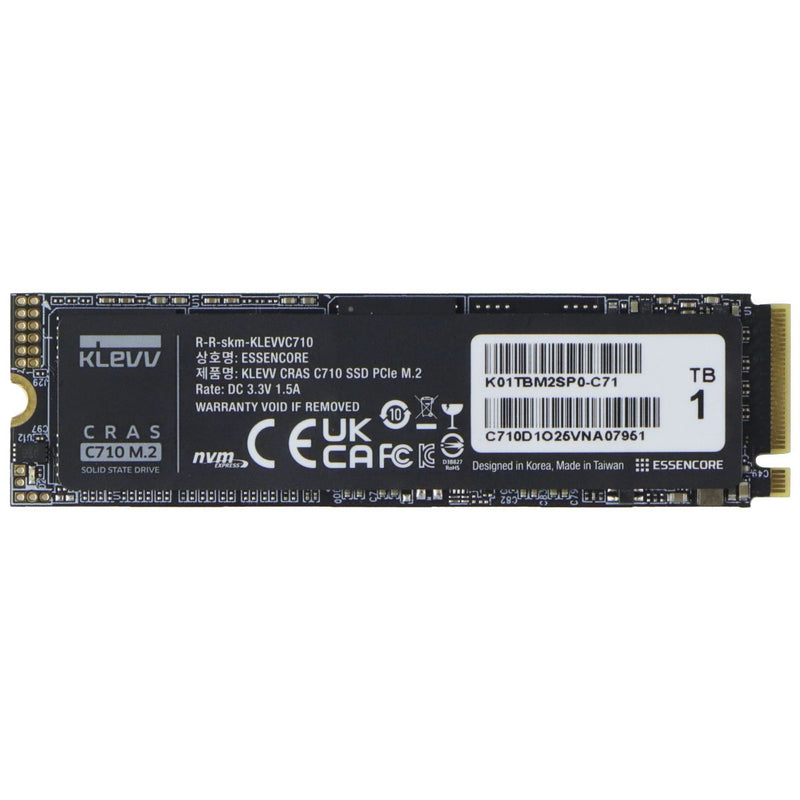 KLEVV (1TB) M.2 2280 NMVe PCIe Gen3x4 High Performance SSD (K01TBM2SP0-C71)
