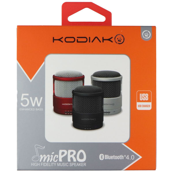 Kodiak (5W) micPRO Portable 3.5mm and Wireless Bluetooth Music Speaker - Silver