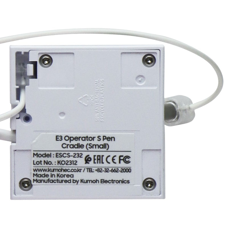 Kumoh E3 Operator S Pen Cradle (Small) with Pen and Built-in USB-A Cable - White