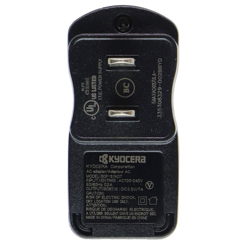 Kyocera (SCP-37ADT) Travel Charger & Cable for Micro USB Devices  - Black