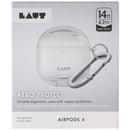 Laut Aero Protect Ergonomic Case with Carabiner for Apple Airpods 4 - Clear