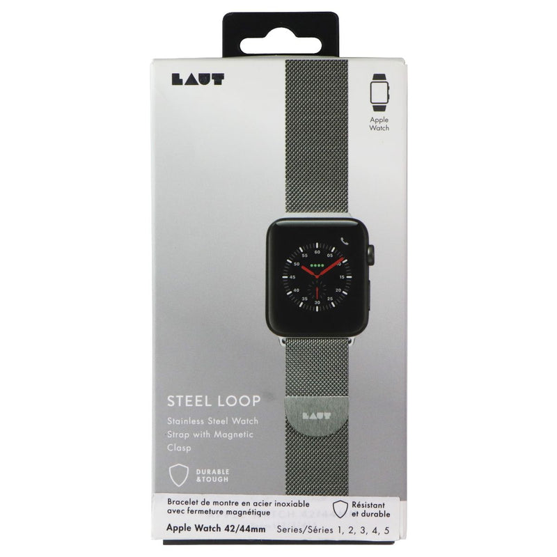 LAUT Steel Loop Stainless Steel (42/44mm) Watch Strap for Series 5/4/3 - Silver